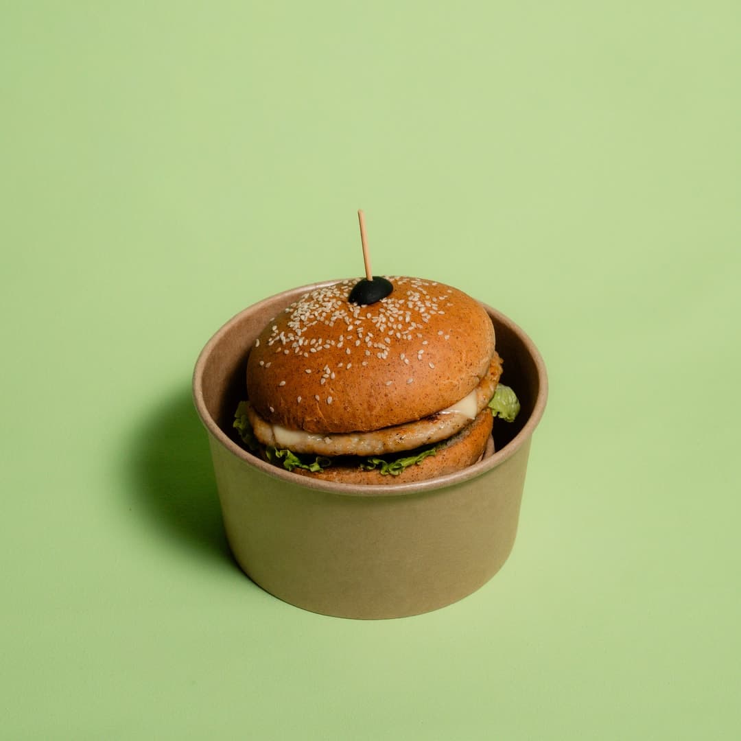 Chicken Cheese Brown Burger
